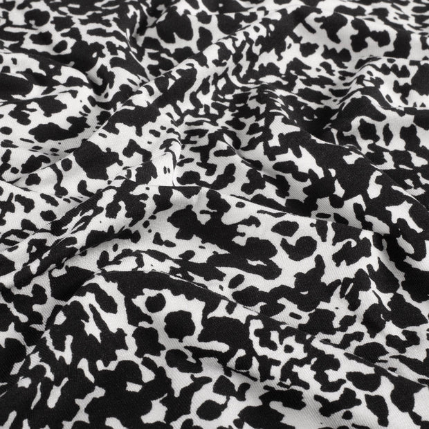 Viscose Vortex Jersey fabrik Leoparden Schwarz