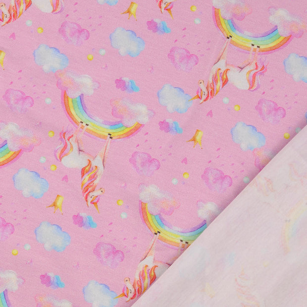 Jersey tissu Rose clair 