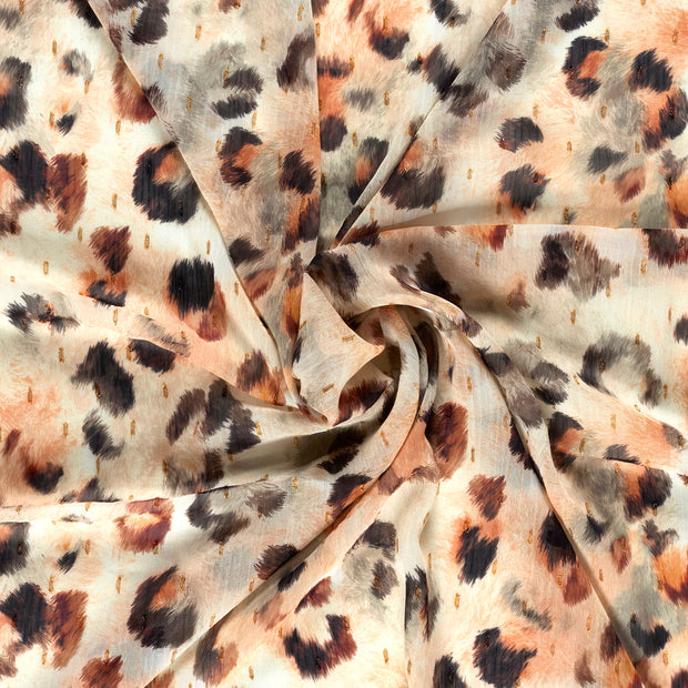 Chiffon fabric Orange digital printed 