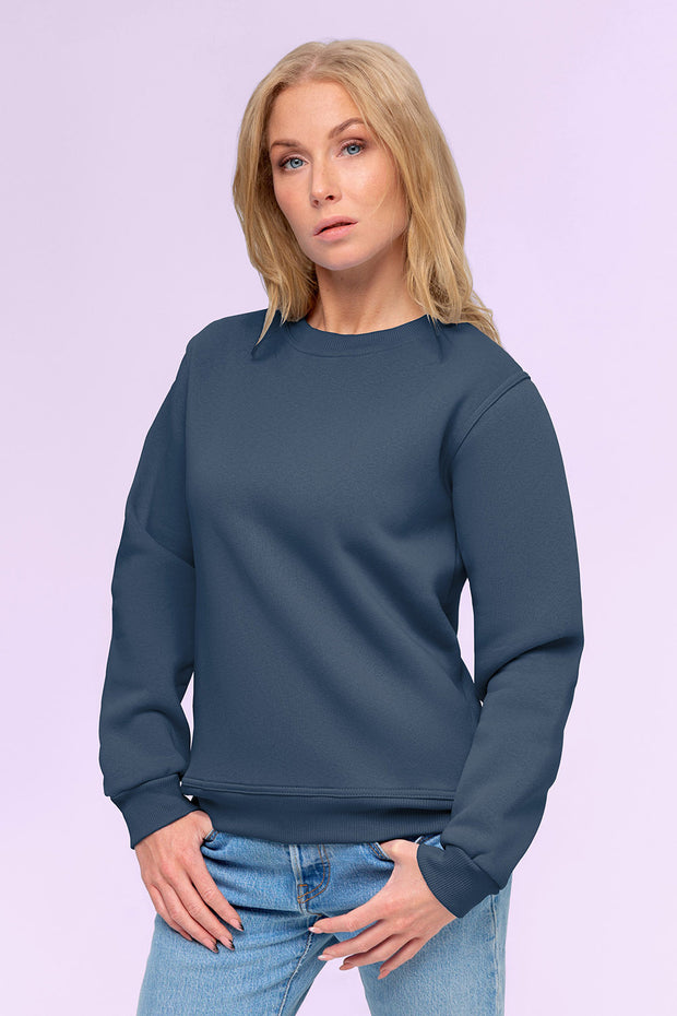 French Terry fabric Unicolour Dark Indigo