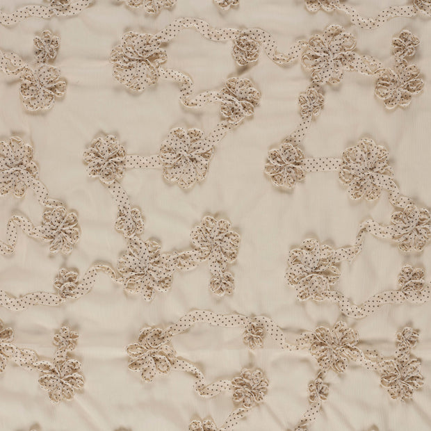 Chiffon fabric Beige transparent 