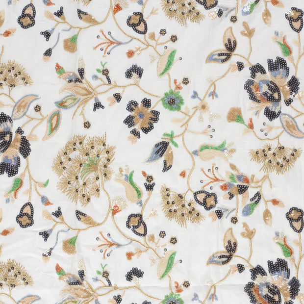  fabric Optical White shimmering 