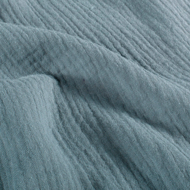 Muselina tela Unicolor Azul acero