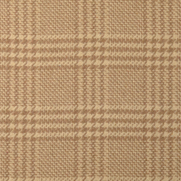 Wool Boucle fabric Checks Beige