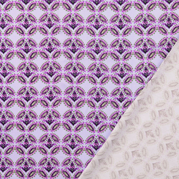 Viscose Twill fabrik Helllila digital bedruckt 