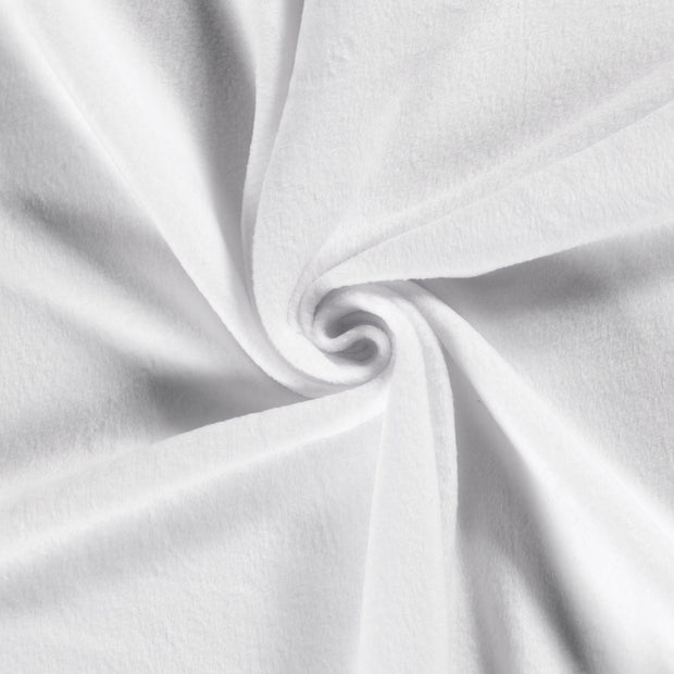Polar Fleece fabric Unicolour Optical White
