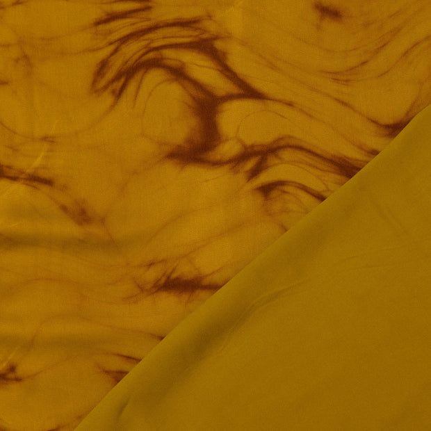 Viscose Poplin fabric Oker digital printed 