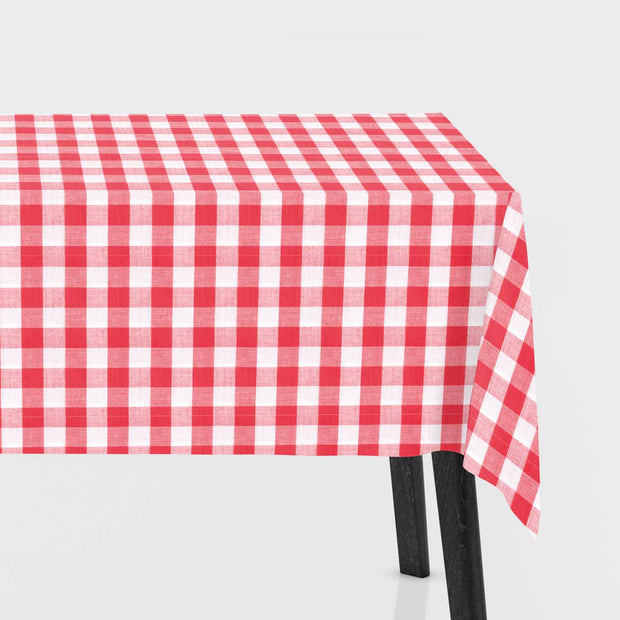 Toile Cirée tissu Carreaux Rouge