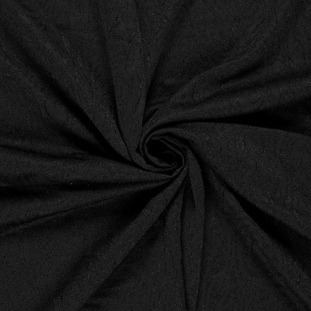 Jacquard tela Negro Lurex 