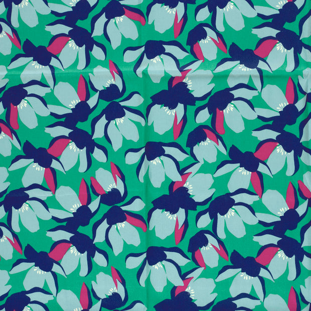 Satin de coton tissu Menthe foncée soyeux 