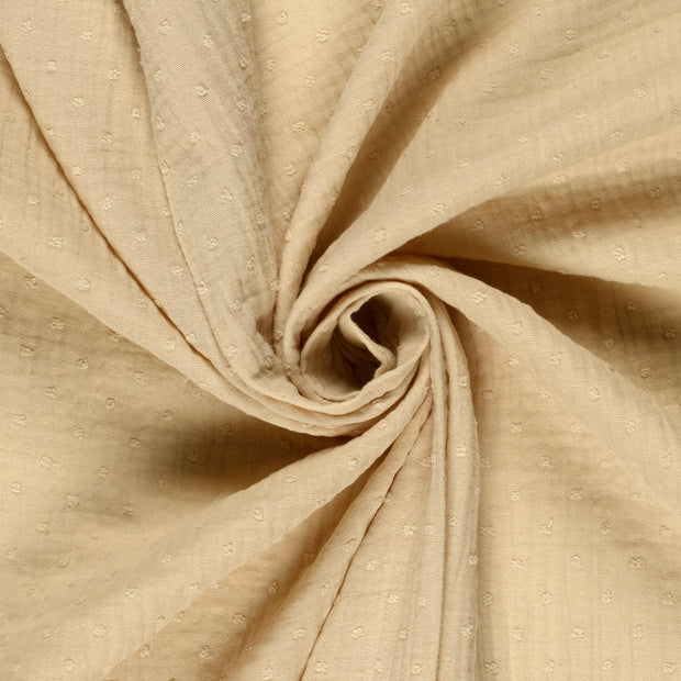 Musselin fabrik Punkte Wollweiß