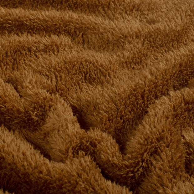Sherpa Fleece fabrik Uni Braun