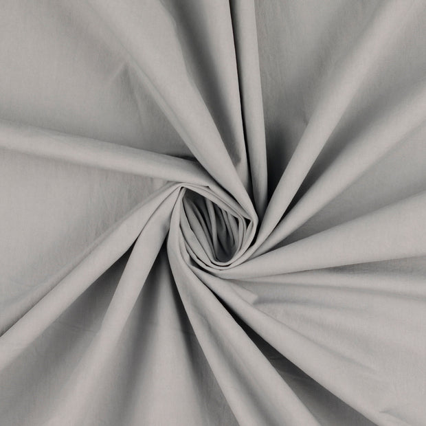 Cotton Poplin fabric Grey pre-washed 