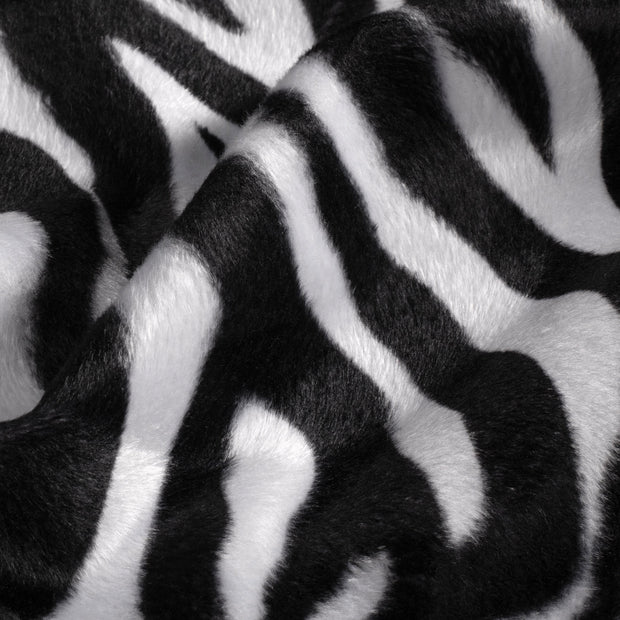Velours stof Zebra's Wit