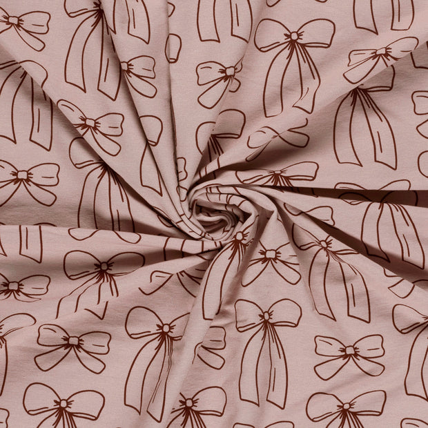 French Terry stof Roze digitaal bedrukt 