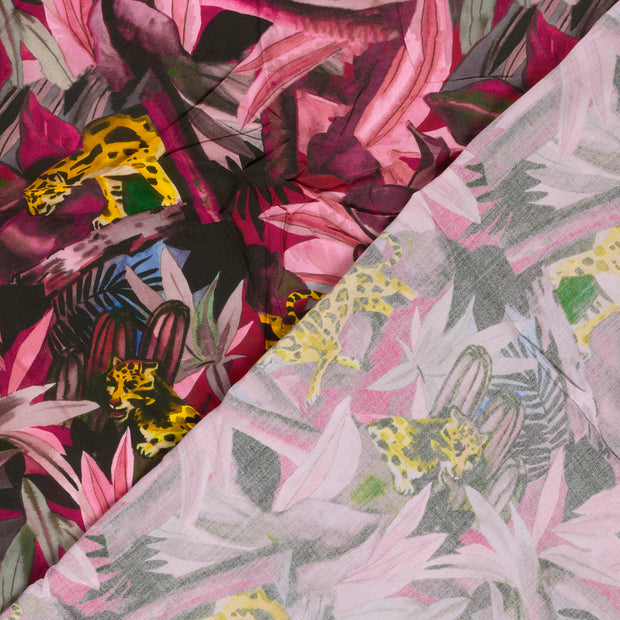 Viscose Poplin fabric Abstract printed 