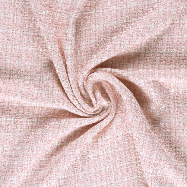 Bouclé fabric Light Pink yarn dyed 