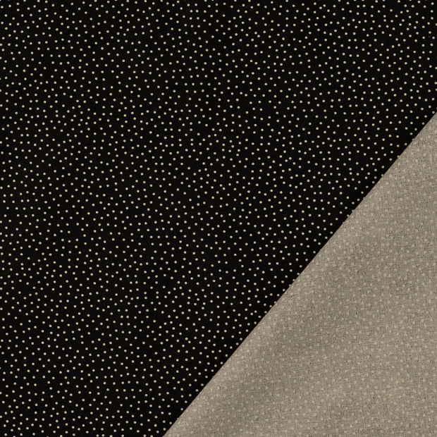 Cotton Poplin fabric Black printed 