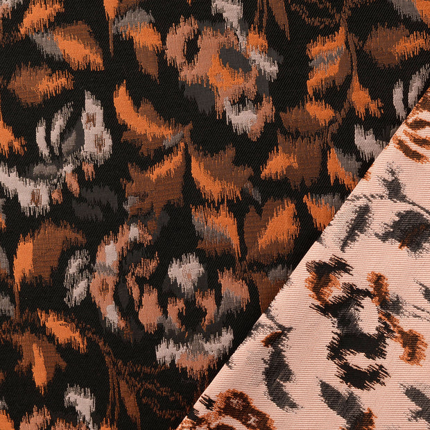 Jacquard tela Naranja teñido con hilo 
