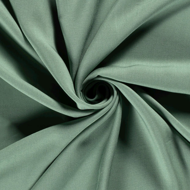 Viscose Poplin stof Effen Donker mint