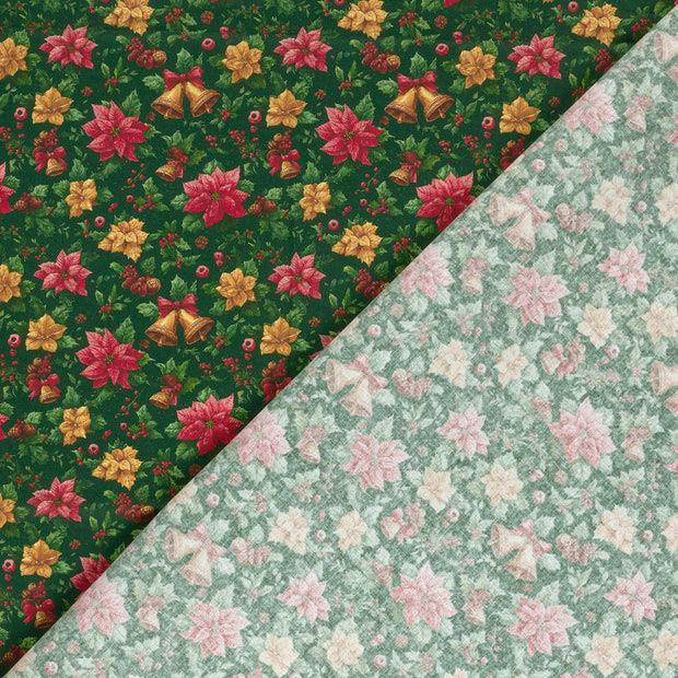Cotton Poplin fabric Christmas digital printed 