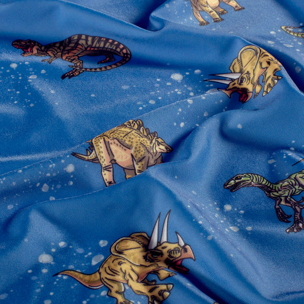 Swimwear Jersey UPF50 Recycled tela Dinosaurios Índigo