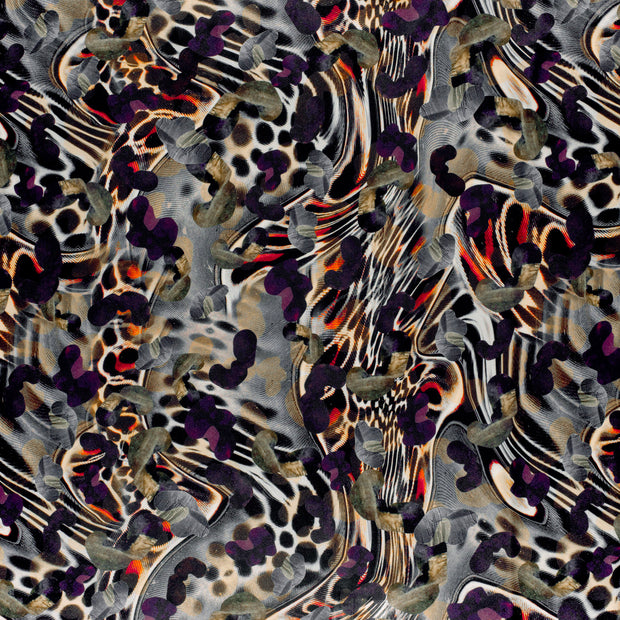 Satin fabric Aubergine slightly shiny 
