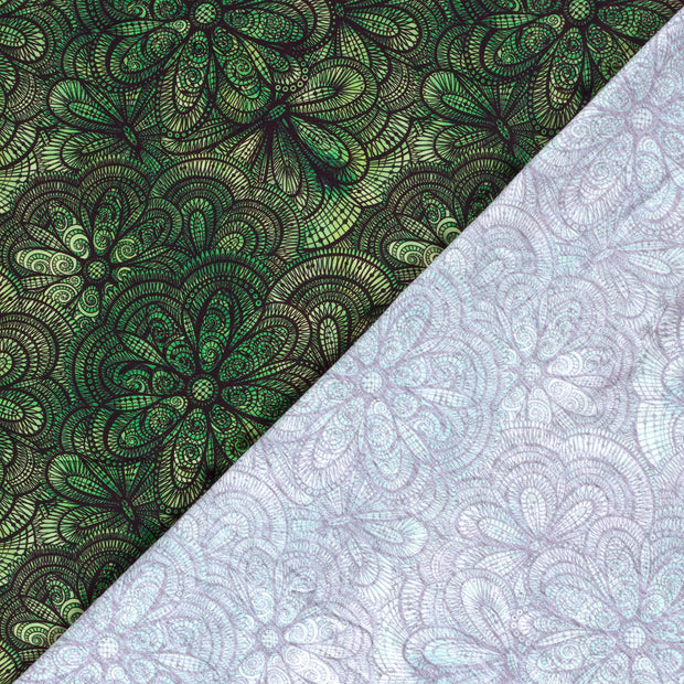 Jersey fabric Flowers digital printed 