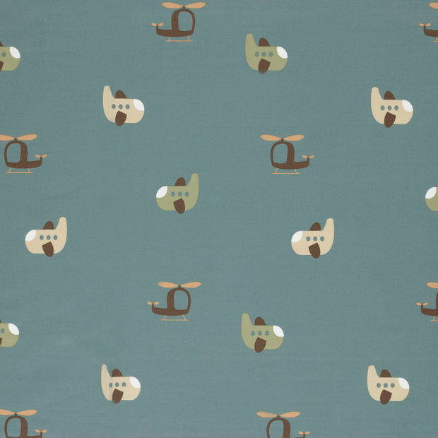 French Terry stof Indigo mat 