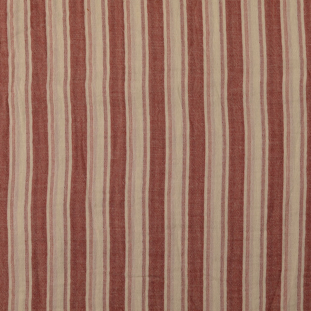 Muslin fabric Stripes Red