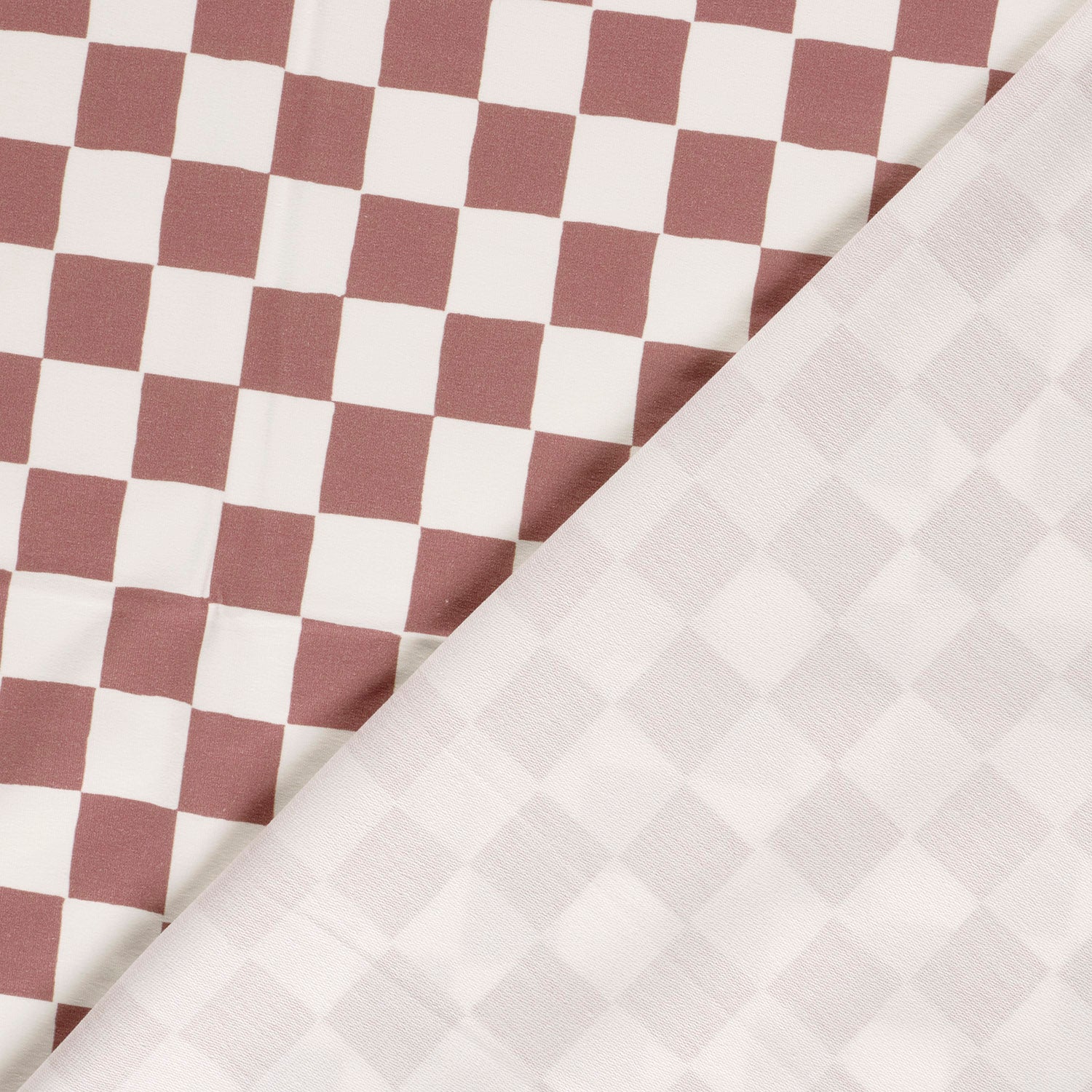 French Terry GOTS organic fabric Checks Lila | Wholesale fabrics