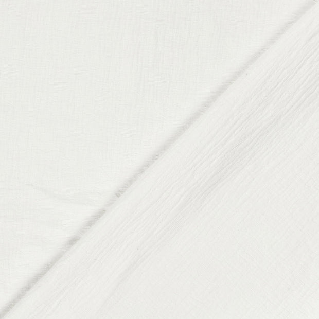 Coton Lin en Chaine et Trame tissu Feuilles brodé 