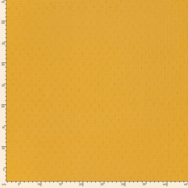 Muslin fabric Dots Oker