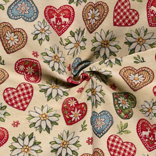 Gobelin stof Beige jacquard 