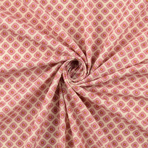 Seersucker tissu Rose clair 