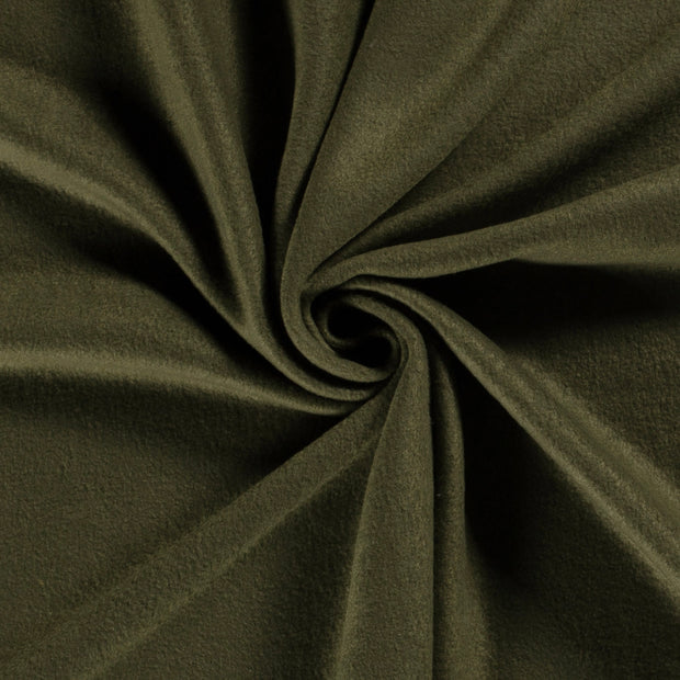 Polar Fleece fabric Unicolour Khaki Green