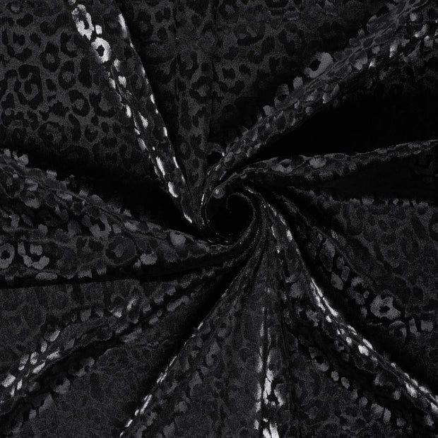 Terciopelo tela Negro metalizado 