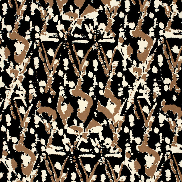 Viscose Poplin fabrik Schwarz matt 