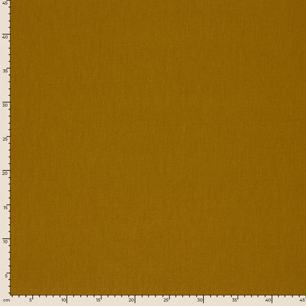 Linen Look fabric Unicolour Oker