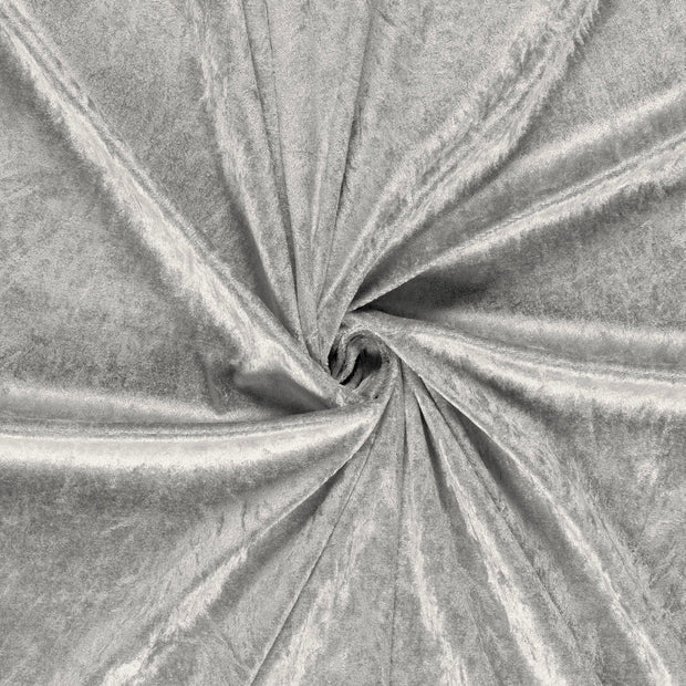 Velours fabric Light Grey crushed 