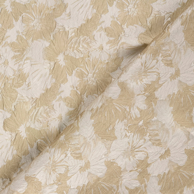 Jacquard tissu fleurs fil teint 
