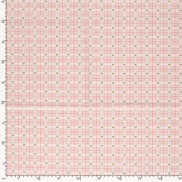 Baumwoll Webware fabrik Karo's Rosa