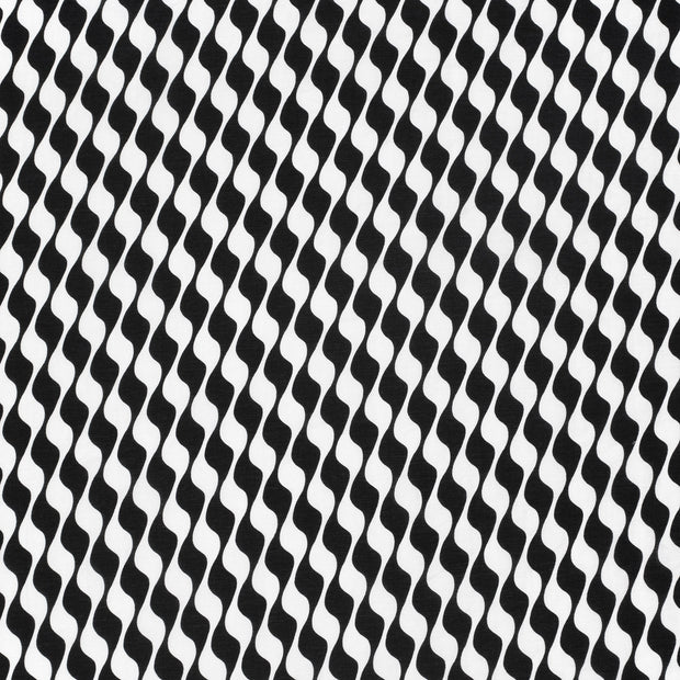 Viscose Nylon Twill stof Zwart mat 