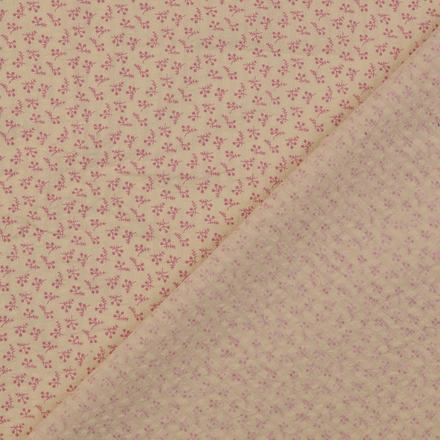 Seersucker tissu Rose 