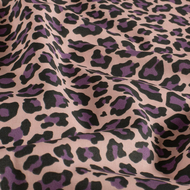 Cotton Poplin fabric Panther Nude