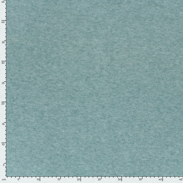 Heavy Knit tissu Melange Bleu Canard