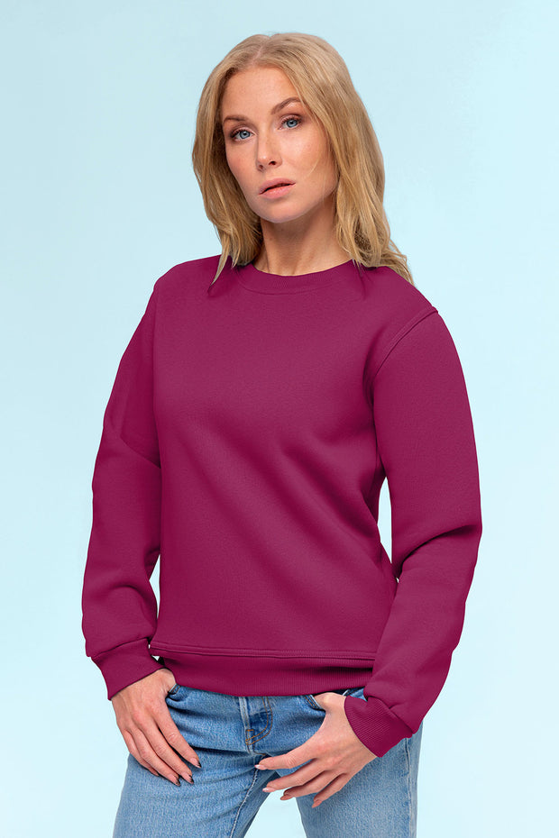 French Terry fabric Unicolour Fuchsia