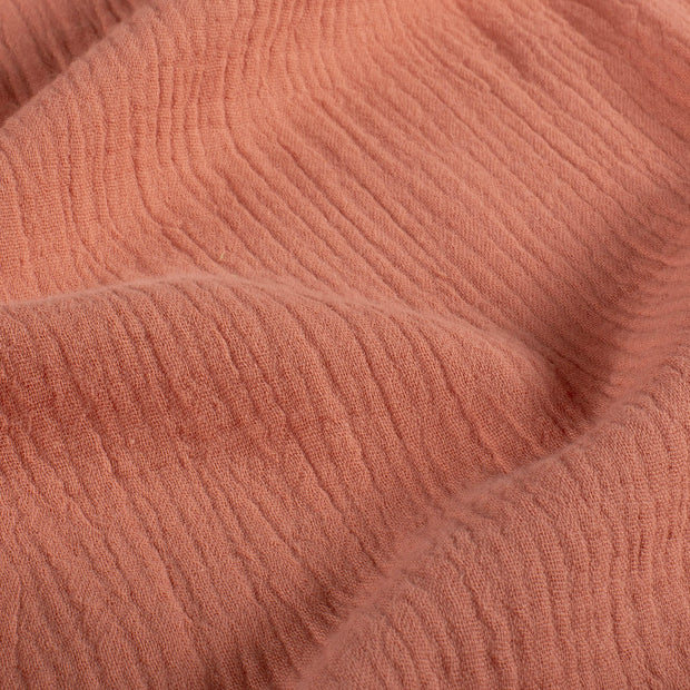 Muselina tela Unicolor Coral