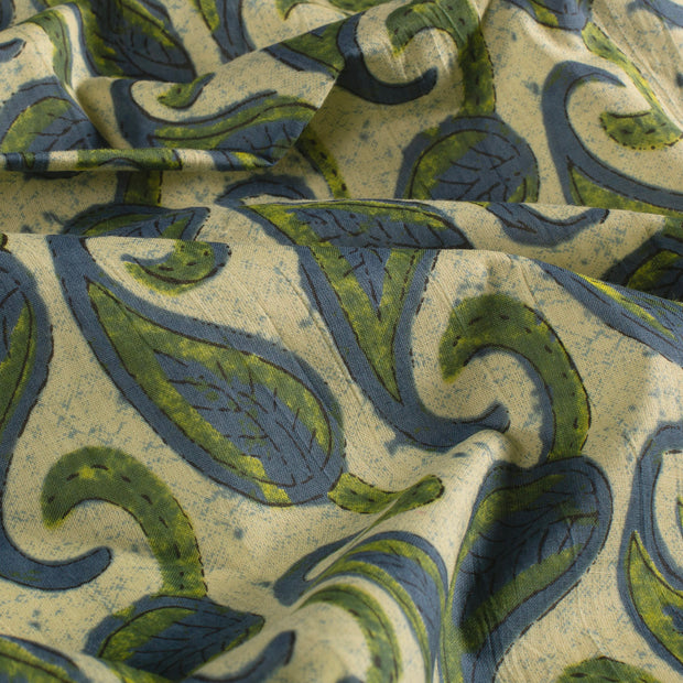 Voile fabrik Paisley Grün