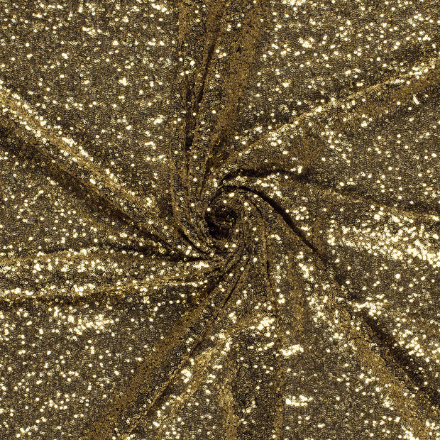 Mesh fabric Gold Sequins 